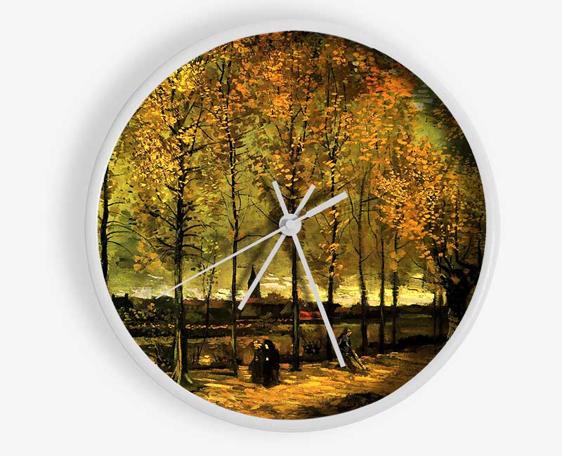 Van Gogh Lane With Poplars Clock - Wallart-Direct UK