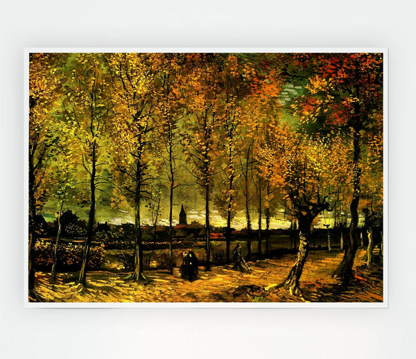 Van Gogh Lane With Poplars Print Poster Wall Art