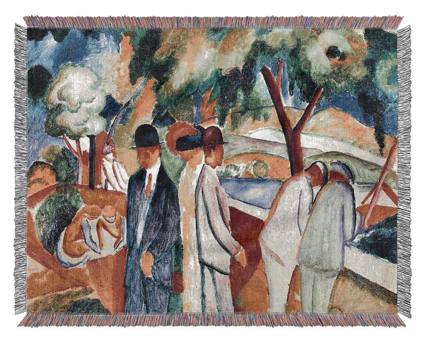 August Macke Large Bright Walk Woven Blanket