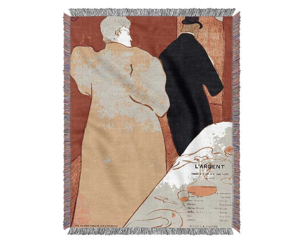 Toulouse Lautrec Largent Woven Blanket