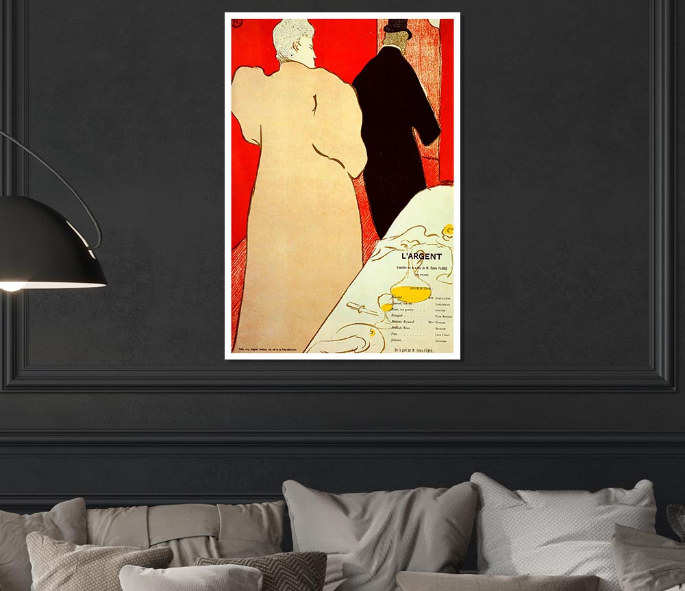 Toulouse Lautrec Largent Print Poster Wall Art