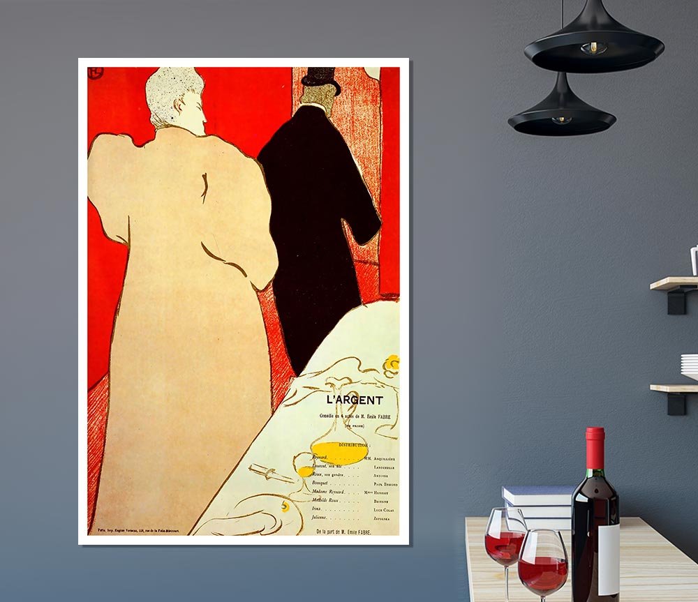 Toulouse Lautrec Largent Print Poster Wall Art