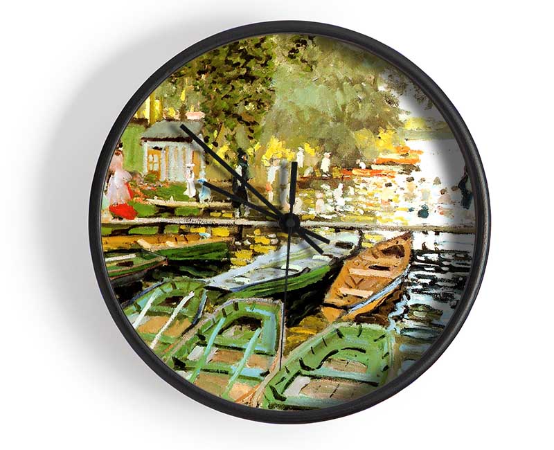 Monet Les Bain De La Grenouillere Clock - Wallart-Direct UK