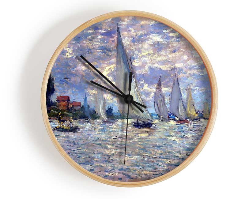 Monet Les Barques Clock - Wallart-Direct UK