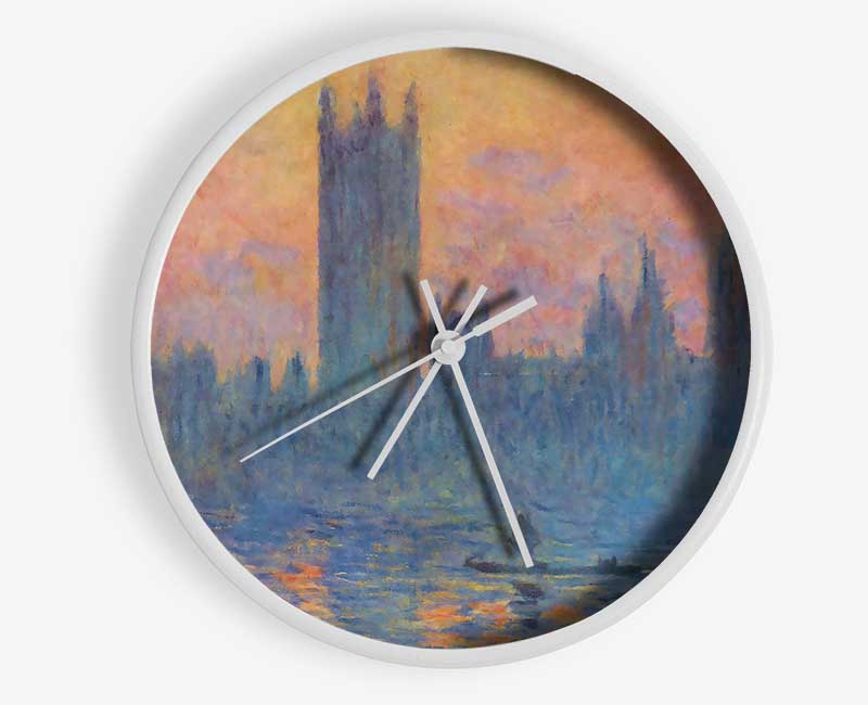 Monet London Parliament In Winter Clock - Wallart-Direct UK