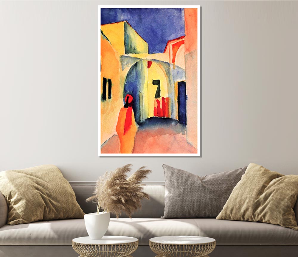 August Macke Look In A Lane Print Poster Wall Art