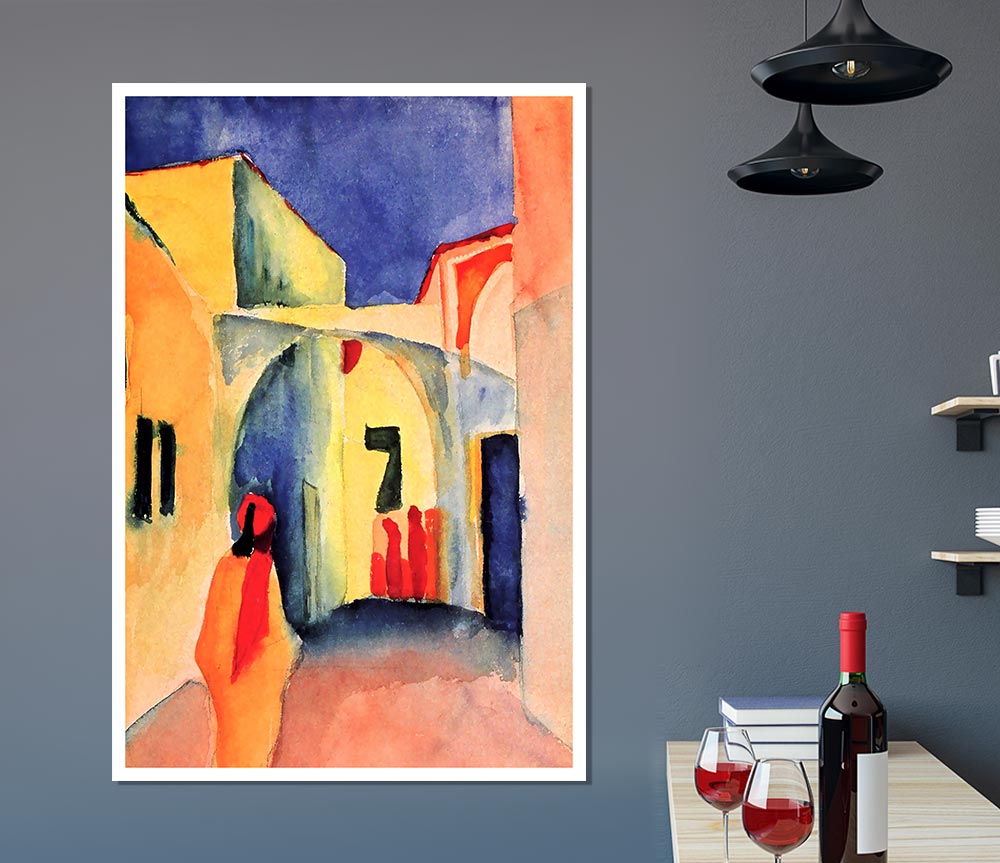 August Macke Look In A Lane Print Poster Wall Art