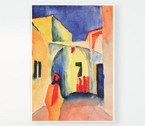 August Macke Look In A Lane Print Poster Wall Art