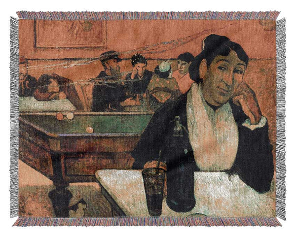 Gauguin Madame Ginoux In Cafe Woven Blanket