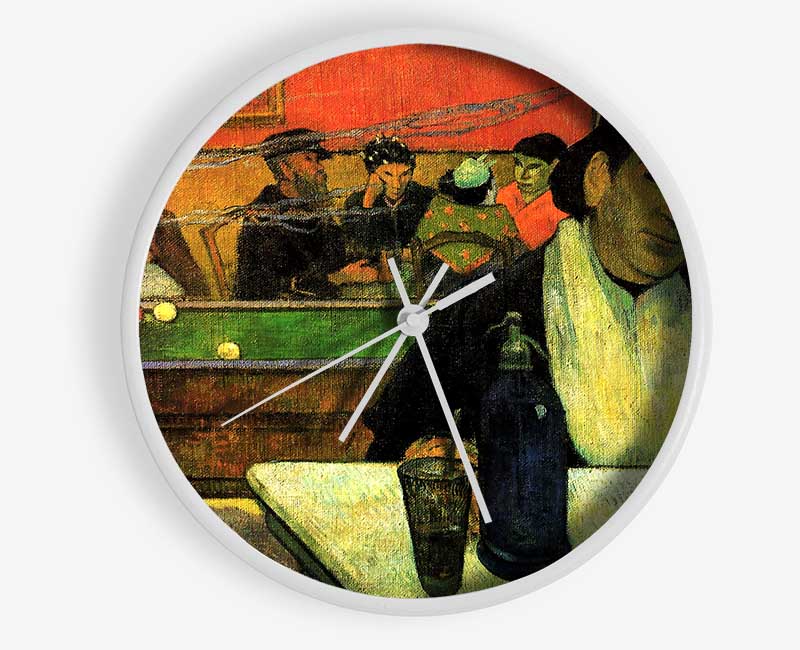 Gauguin Madame Ginoux In Cafe Clock - Wallart-Direct UK