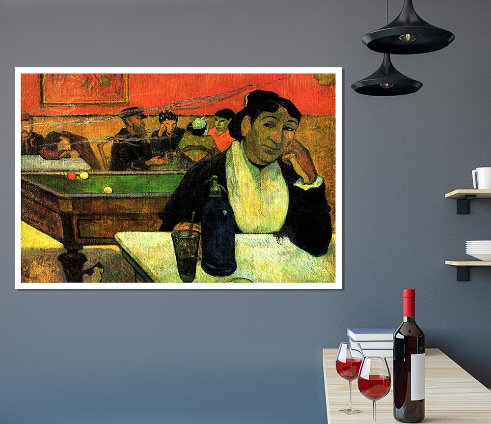 Gauguin Madame Ginoux In Cafe Print Poster Wall Art