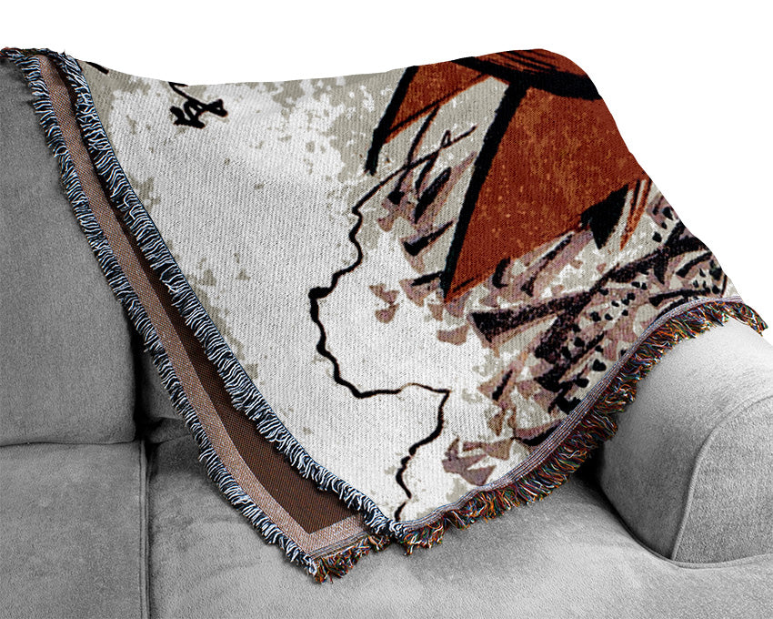 Hiroshige Mandarin Duck Woven Blanket