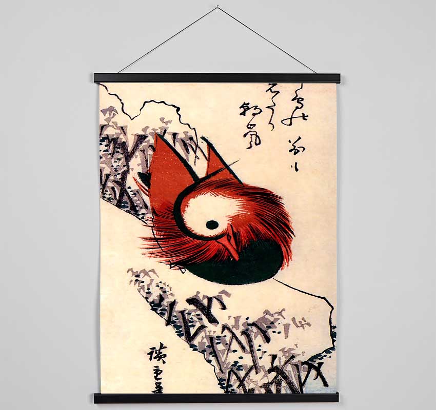 Hiroshige Mandarin Duck Hanging Poster - Wallart-Direct UK