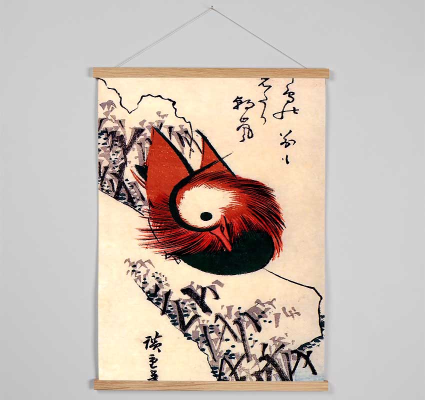 Hiroshige Mandarin Duck Hanging Poster - Wallart-Direct UK