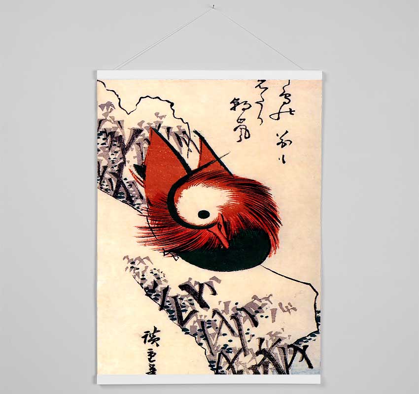 Hiroshige Mandarin Duck Hanging Poster - Wallart-Direct UK