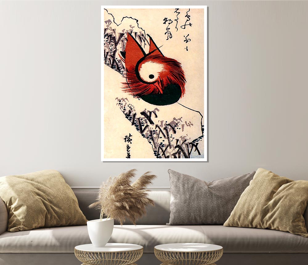 Hiroshige Mandarin Duck Print Poster Wall Art