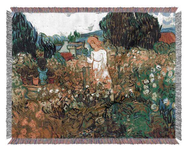 Van Gogh Marguerite Gachet In The Garden Woven Blanket