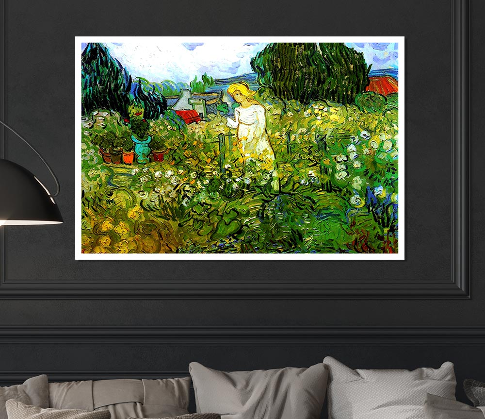 Van Gogh Marguerite Gachet In The Garden Print Poster Wall Art