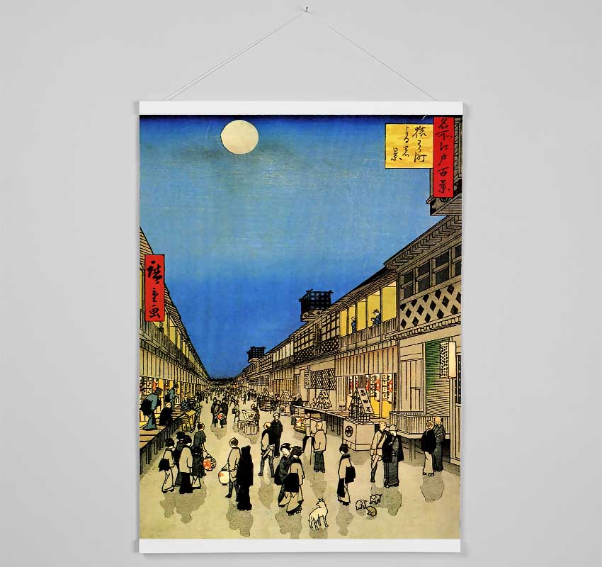 Hiroshige Marketplace Hanging Poster - Wallart-Direct UK