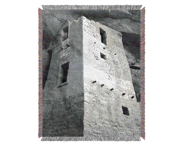 Ansel Adams Mesa Verde National Park Cliff Dwellings 2 Woven Blanket