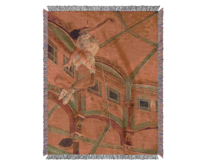 Degas Miss Lala In Circus Fernando Woven Blanket