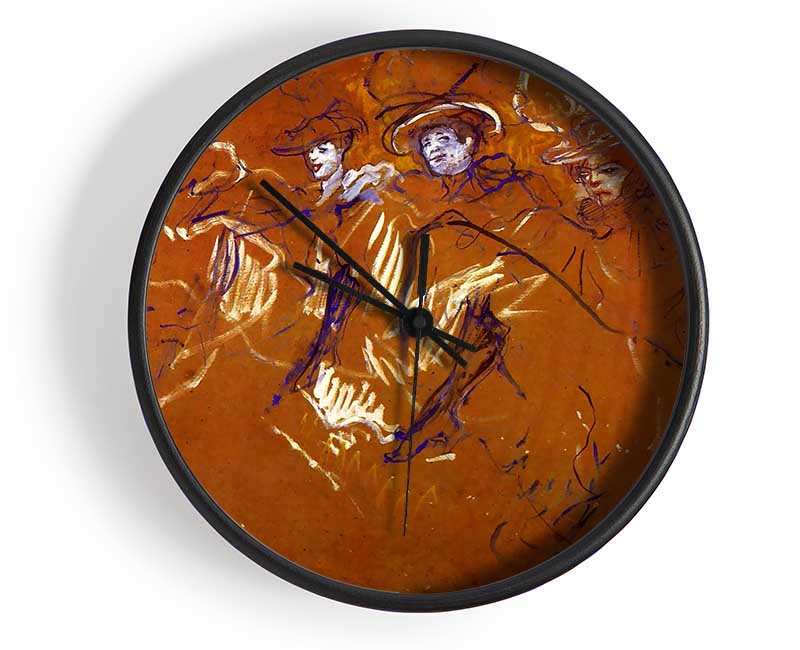 Toulouse Lautrec Mlles Eglantines Clock - Wallart-Direct UK