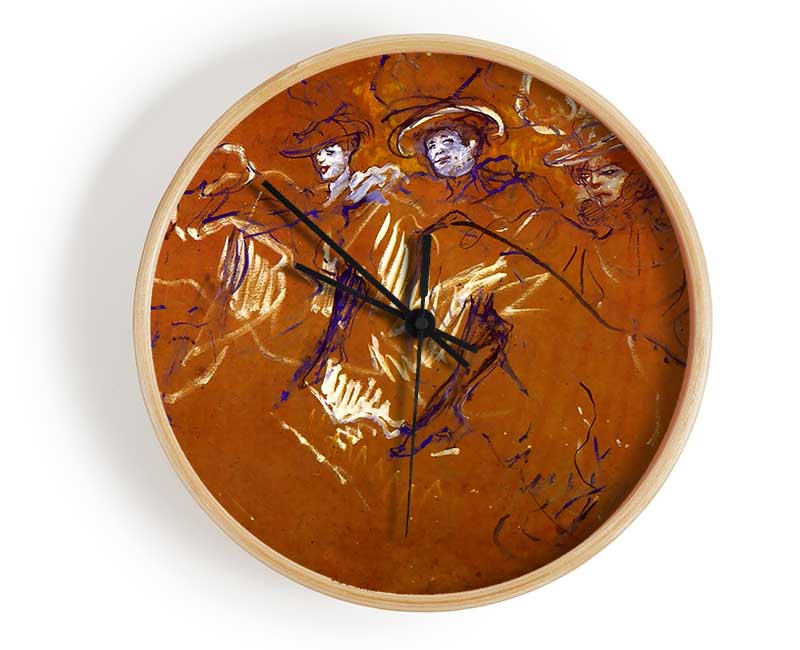 Toulouse Lautrec Mlles Eglantines Clock - Wallart-Direct UK