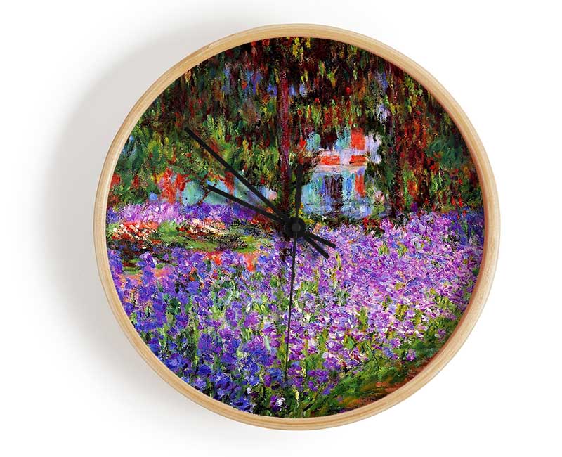 Monet Garden In Giverny Clock - Wallart-Direct UK