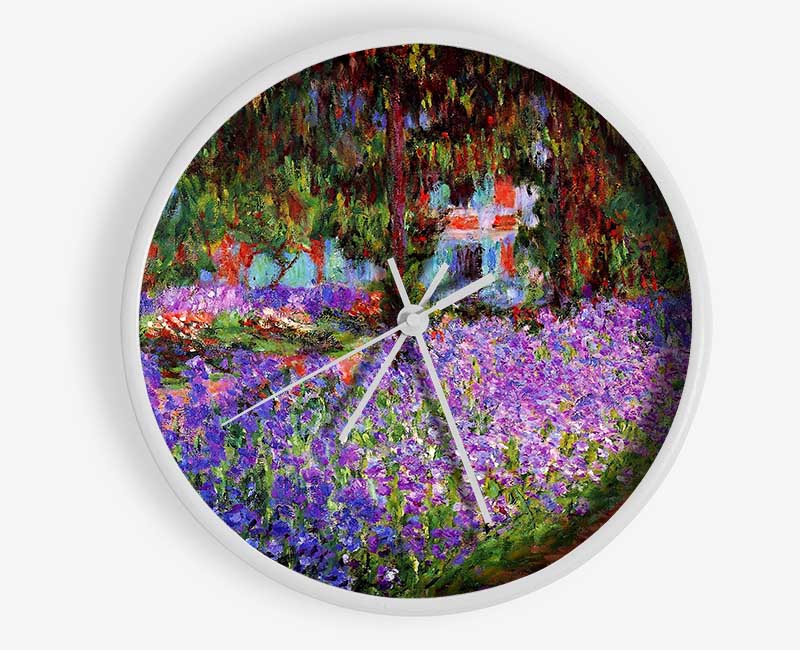 Monet Garden In Giverny Clock - Wallart-Direct UK