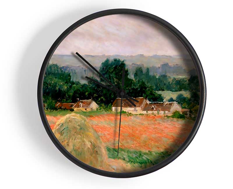 Monet Haystacks At Giverny Clock - Wallart-Direct UK