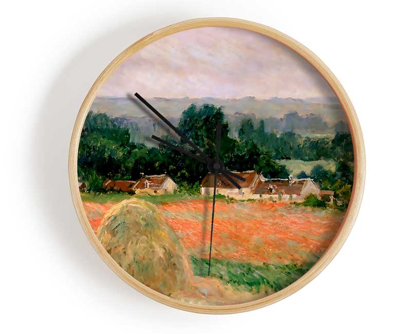 Monet Haystacks At Giverny Clock - Wallart-Direct UK