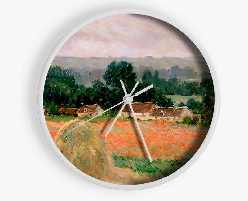 Monet Haystacks At Giverny Clock - Wallart-Direct UK