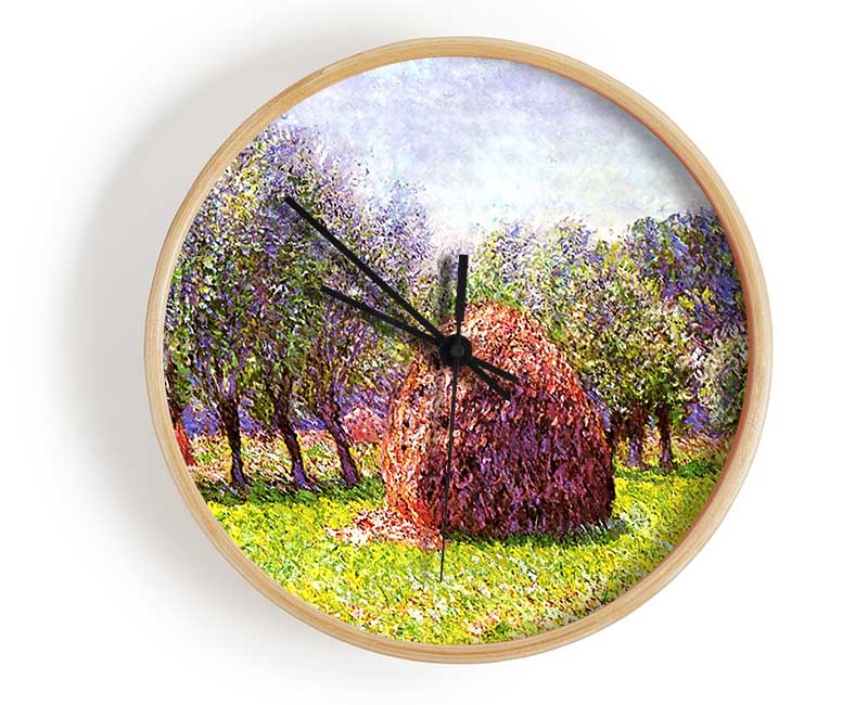 Monet Heap Of Hay In The Field Clock - Wallart-Direct UK