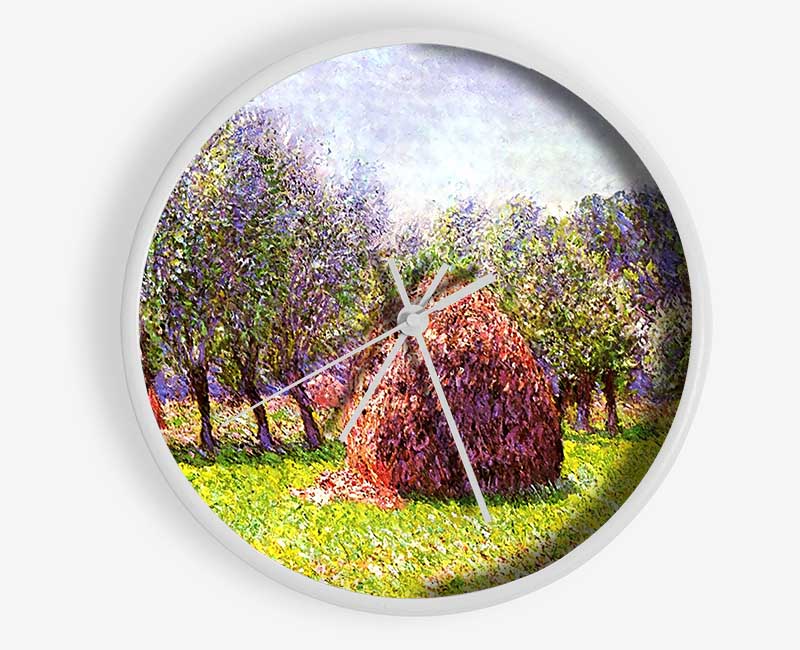 Monet Heap Of Hay In The Field Clock - Wallart-Direct UK