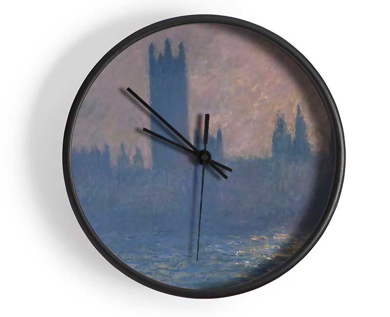 Monet Houses Of Parliament Clock - Wallart-Direct UK