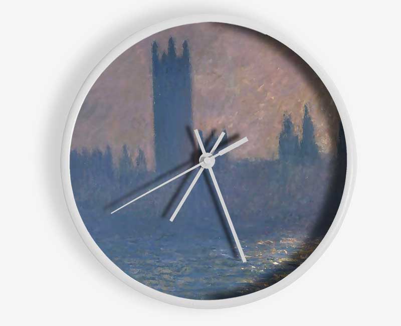 Monet Houses Of Parliament Clock - Wallart-Direct UK