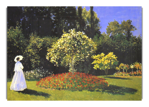 Monet Jeanne Marguerite Lecadre In The Garden