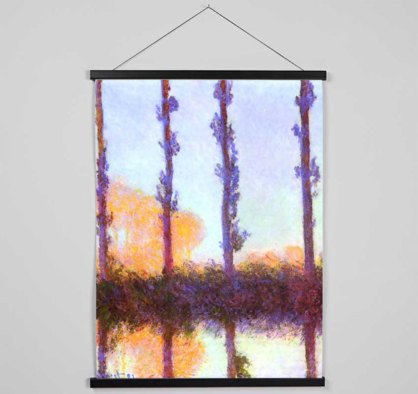 Monet Poplars Hanging Poster - Wallart-Direct UK