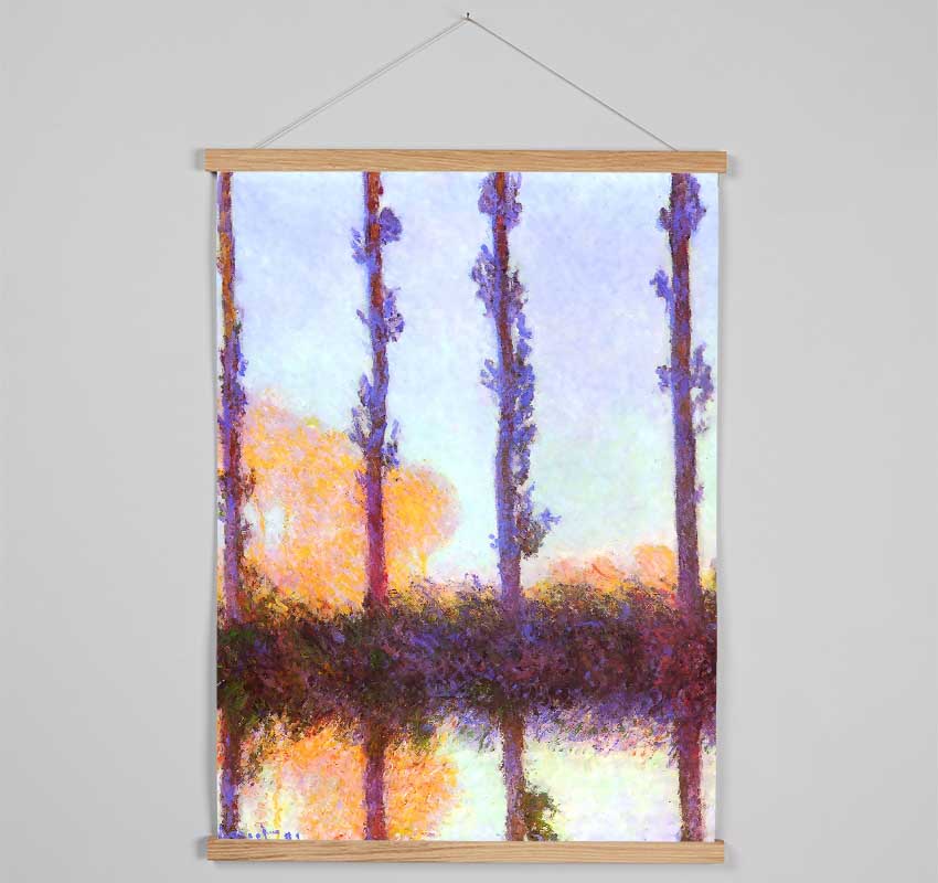 Monet Poplars Hanging Poster - Wallart-Direct UK