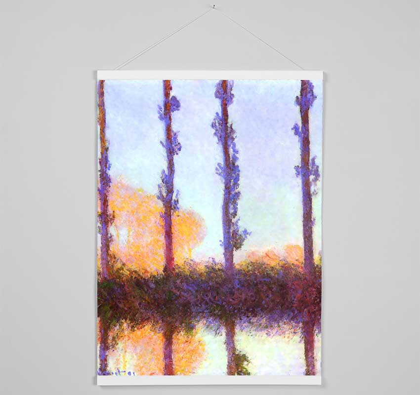 Monet Poplars Hanging Poster - Wallart-Direct UK