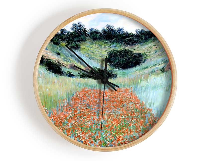 Monet Poppy Field Near Giverny Clock - Wallart-Direct UK