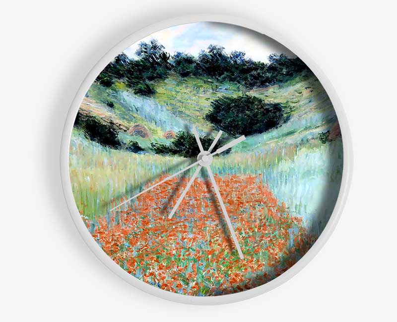 Monet Poppy Field Near Giverny Clock - Wallart-Direct UK