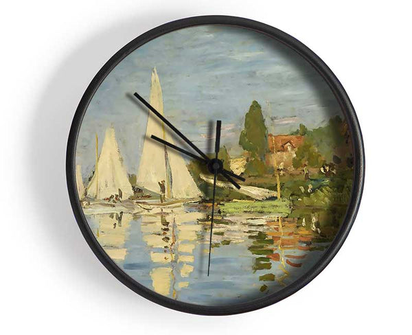 Monet Regattas At Argenteuil Clock - Wallart-Direct UK