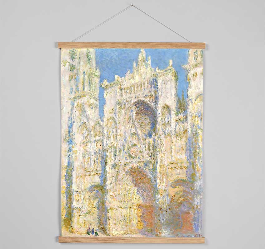 Monet Rouen Cathedral In Sunlight Hanging Poster - Wallart-Direct UK