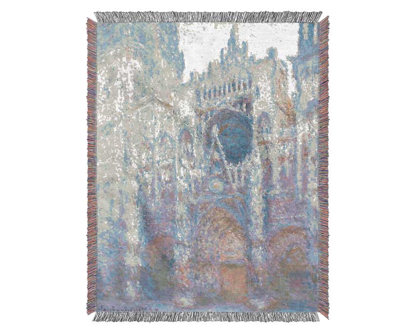 Monet Rouen Cathedral West Fac¸ade Woven Blanket