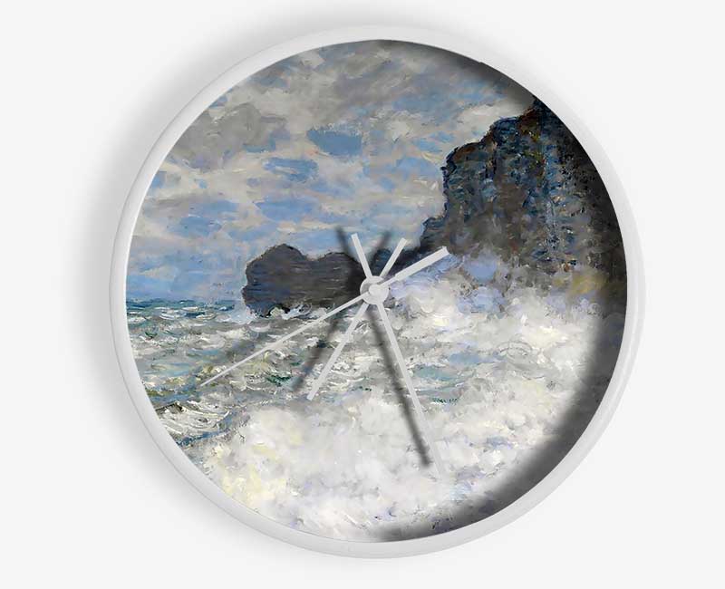 Monet Rough Weather At Etretat Clock - Wallart-Direct UK