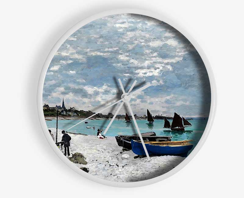 Monet The Beach At Sainte-Adresse Clock - Wallart-Direct UK