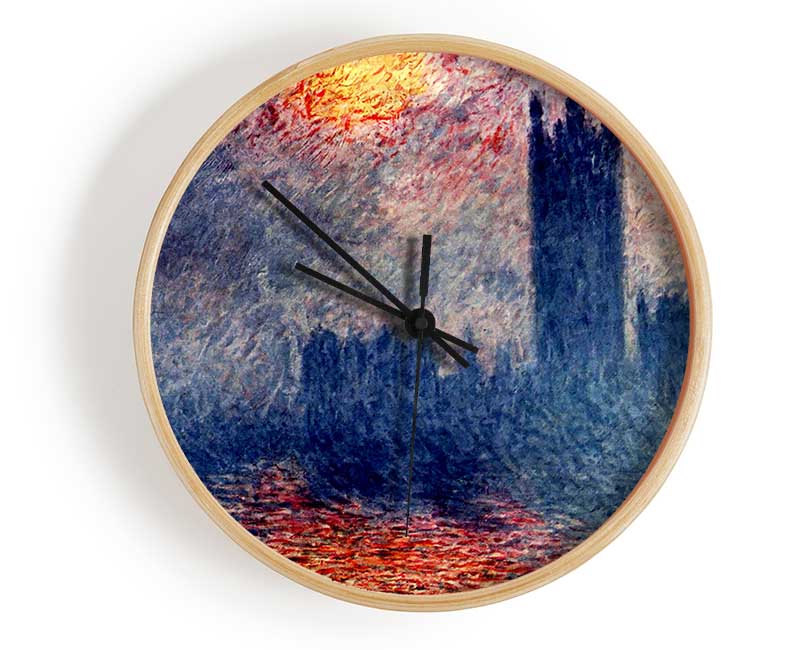 Monet The Thames Clock - Wallart-Direct UK