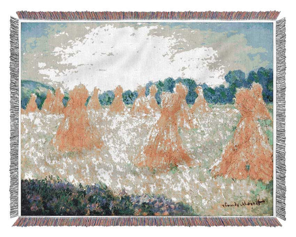 Monet The Young Ladies Of Giverny Woven Blanket