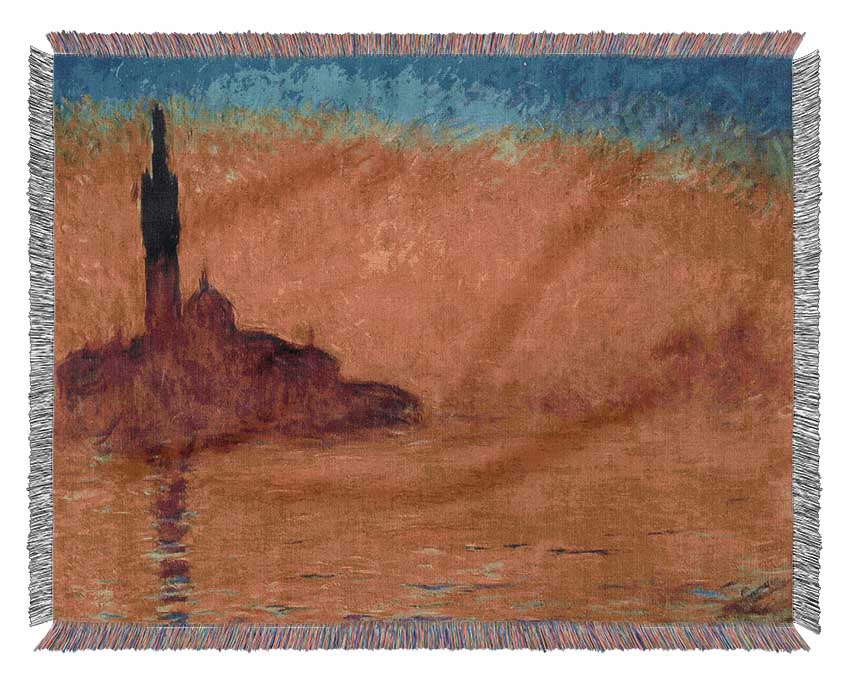 Monet Venice At Twilight Woven Blanket